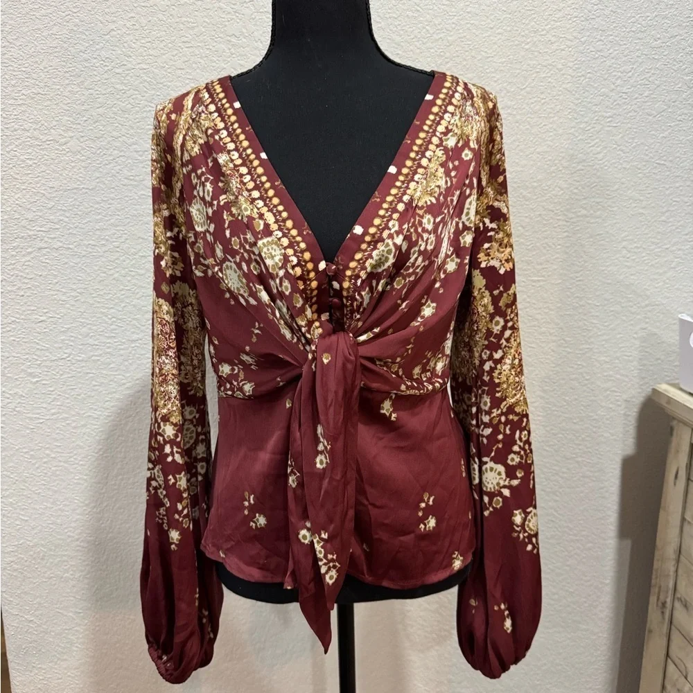 Free People chic maroon